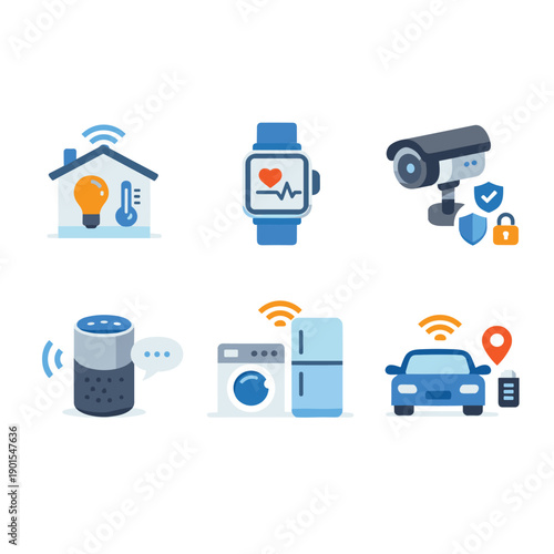 Smart Home Technology Icons Collection