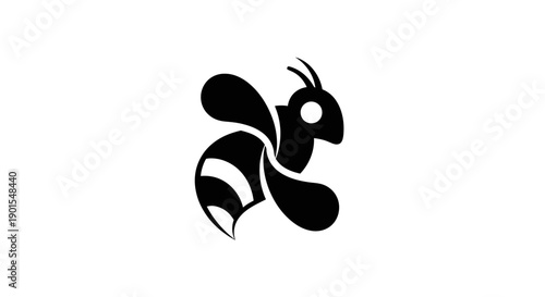Black bee logo illustration