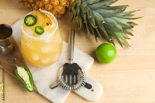 Glass of tasty margarita co...