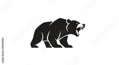 Black bear silhouette illustration