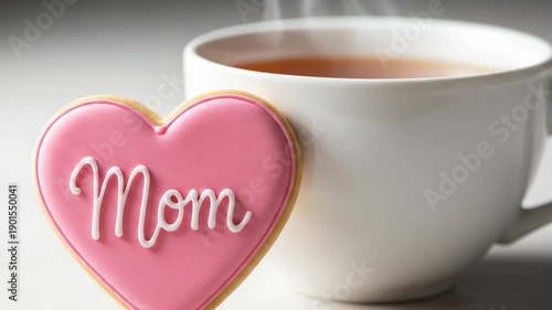 Heart-shaped cookie with 