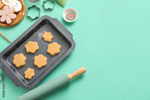 Raw Easter cookies with kit...