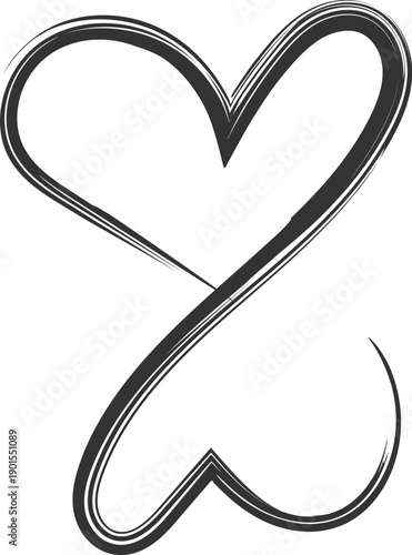 Hearts Infinity Symbol Vector Illustration Representing Eternal Love Romance Relationship Wedding Valentine Concept Isolated Design