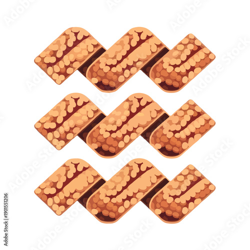 Stack of chocolate bars isolated on white background, Vector, illustration
