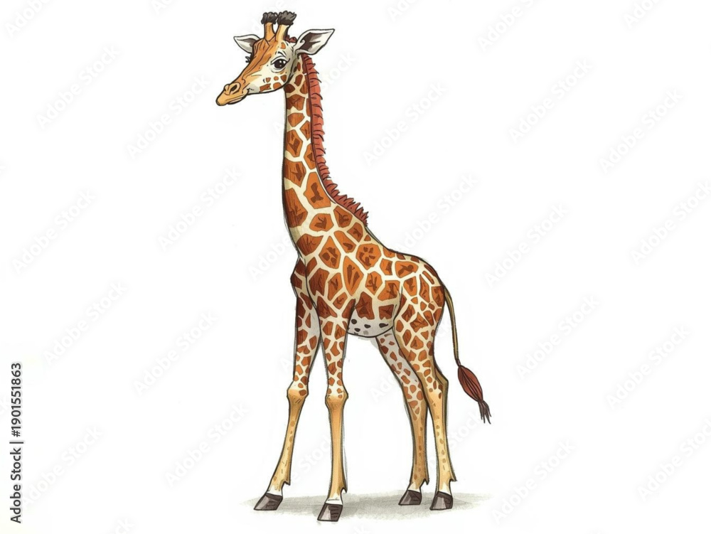 Obraz premium giraffe isolated on white