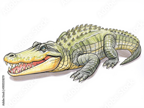 crocodile isolated on white