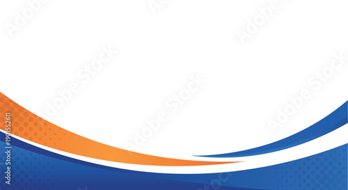 Abstract Wavy Background in Navy Blue Orange and White
