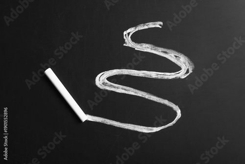 White chalk with drawn line...