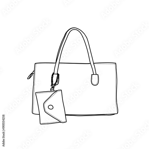 Elegant Handbag Illustration - A Stylish Accessory for Modern Living.