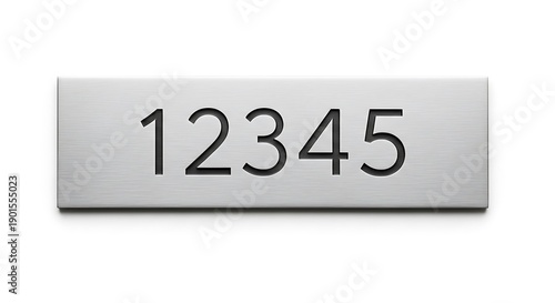Metal Plate with Number Sequence Display.