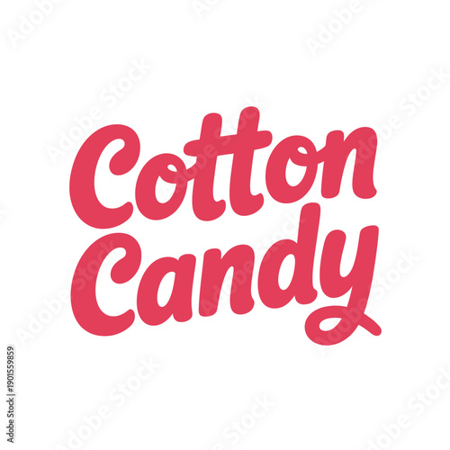 A colorful cotton candy logo on a white background