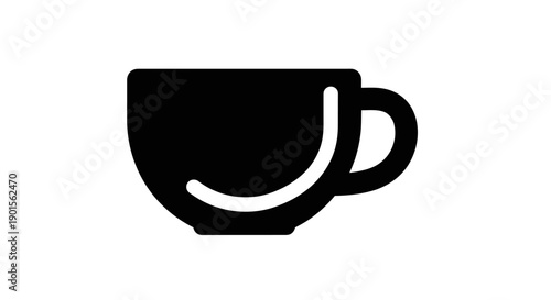 Black coffee cup graphic illustration