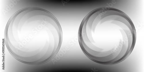 Modern black abstract background. Halftone dots in circle form. Spiral logo, icon or design element. good