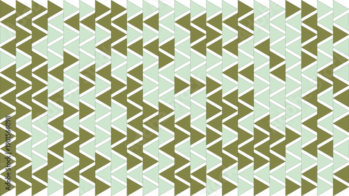 Chevron Pattern in Olive Green and Cream Colors with Geometric Texture for Background Design