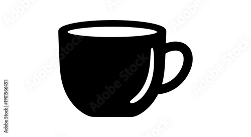 Black coffee cup graphic illustration