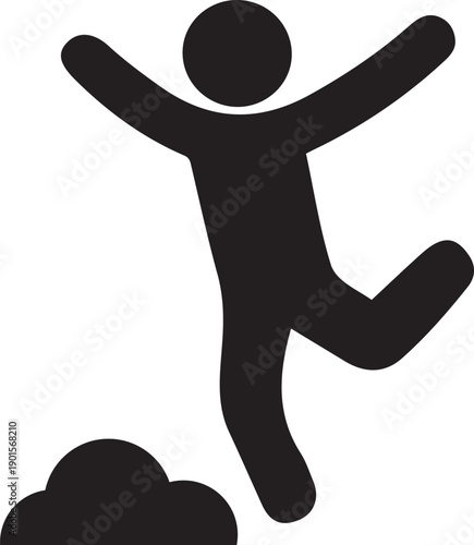 Joyful Person Jumping in Air Icon