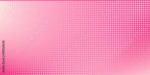 Pink rose halftone pattern. Retro comic gradient background. Pixelated dotted texture overlay. Cartoon pop art faded gradient pattern. Vector backdrop for poster, banner, advertisement