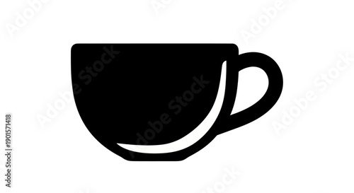 Black coffee cup icon