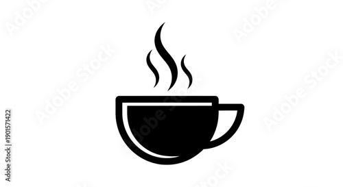 Black coffee cup icon