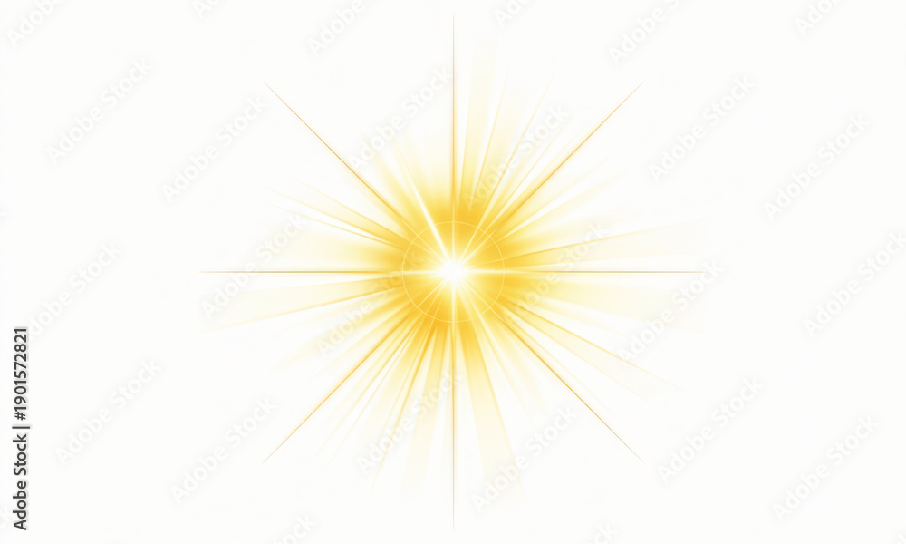 Fototapeta premium Falling star PNG overlay with soft glow and lens flare, shining starlight on transparent background for galaxy and night sky compositions. 