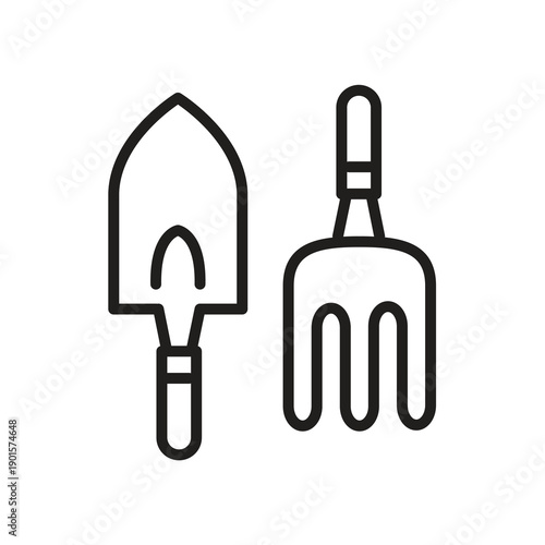 Gardening Equipment Icon, Landscaping Tool Icon vector illustration for web and app..eps