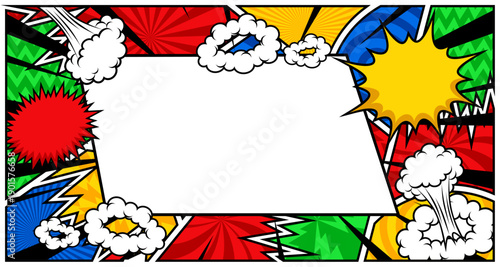 Wallpaper Mural Colorful comic panels background border Torontodigital.ca