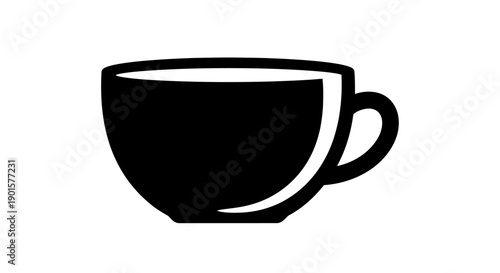 Black coffee cup icon