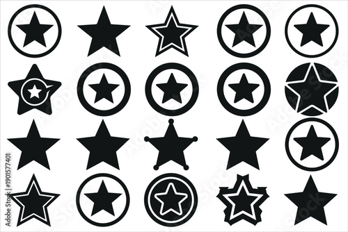 Modern star icon vector logo design symbolizing quality, rating, success, achievement, and excellence