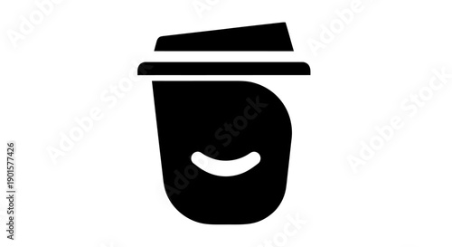 Black coffee cup icon