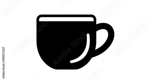 Black coffee cup icon