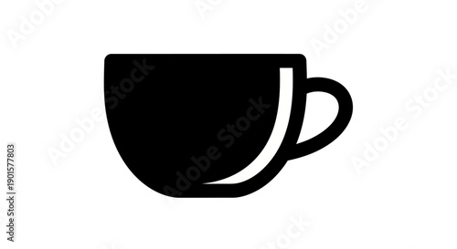 Black coffee cup icon