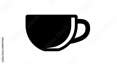 Black coffee cup icon