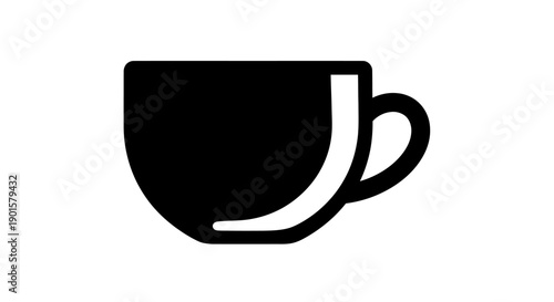Black coffee cup icon