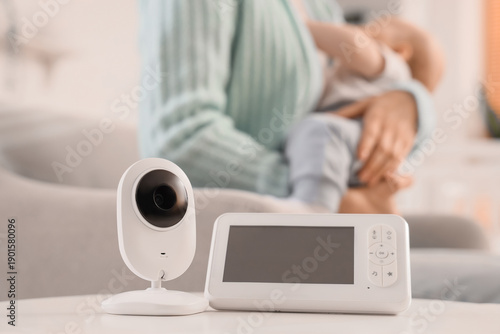 Baby monitor on table again...