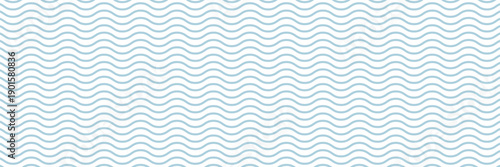 Seamless Wave Pattern, Hand drawn water sea vector background. Wavy beach print, curly grunge paint lines,