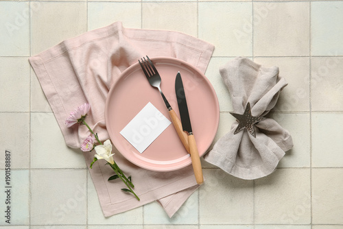 Stylish table setting with ...
