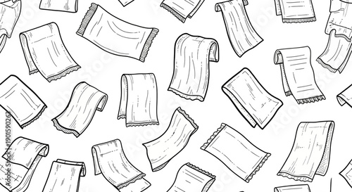 Creative Illustrations of Receipts in Abstract Patterns for Business and Financial Marketing