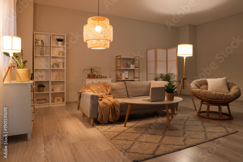 Stylish interior of living ...