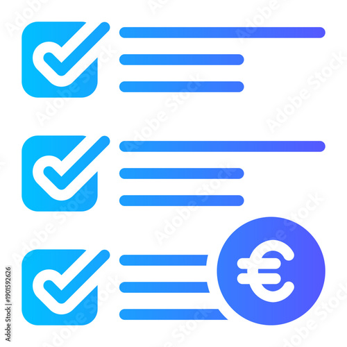 euro gradient icon