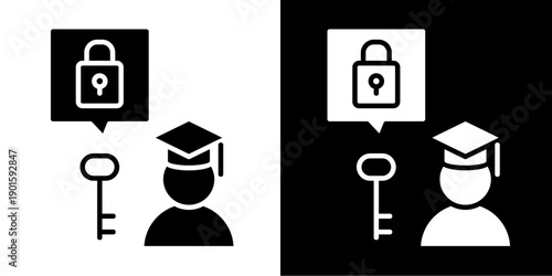 Problem-Solving Skills Icon Set White Glyph Style Collection
