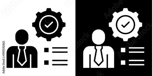 Soft Skills Icon Set White Glyph Style Collection
