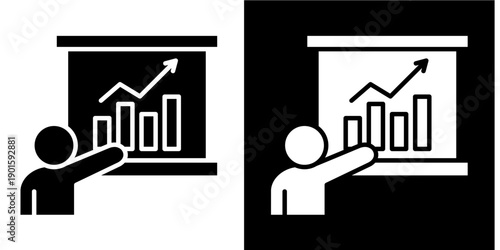 Final Presentation Icon Set White Glyph Style Collection
