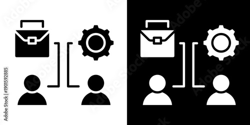 Role Play Exercise Icon Set White Glyph Style Collection
