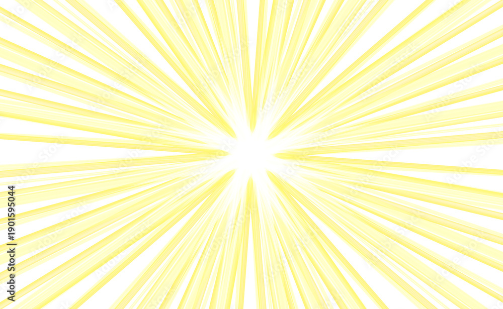 Obraz premium 黄色の集中線背景