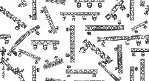 Diverse Truss Structures in Graphic Design Setting