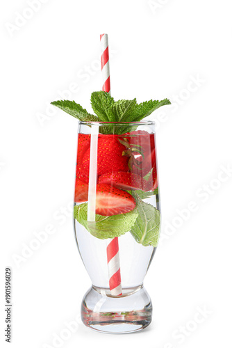 Glass of infused water with...