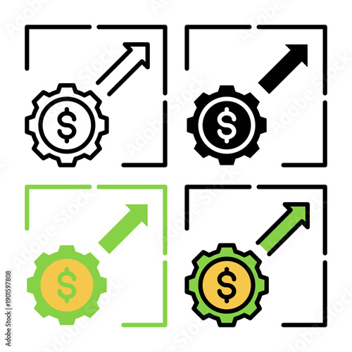 Expand income Icon set collection � Complete icon pack collection for Business Opportunities theme needs