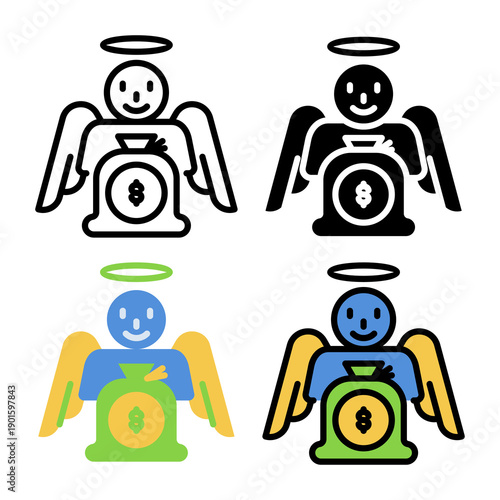 Angel investor Icon set collection � Complete icon pack collection for Business Opportunities theme needs