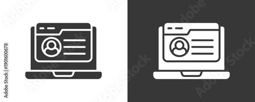 User Profile Icon Set Vector Collection Isolated In Black And White