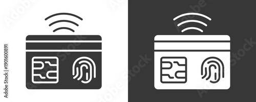 Smart Card Icon Set Vector Collection Isolated In Black And White